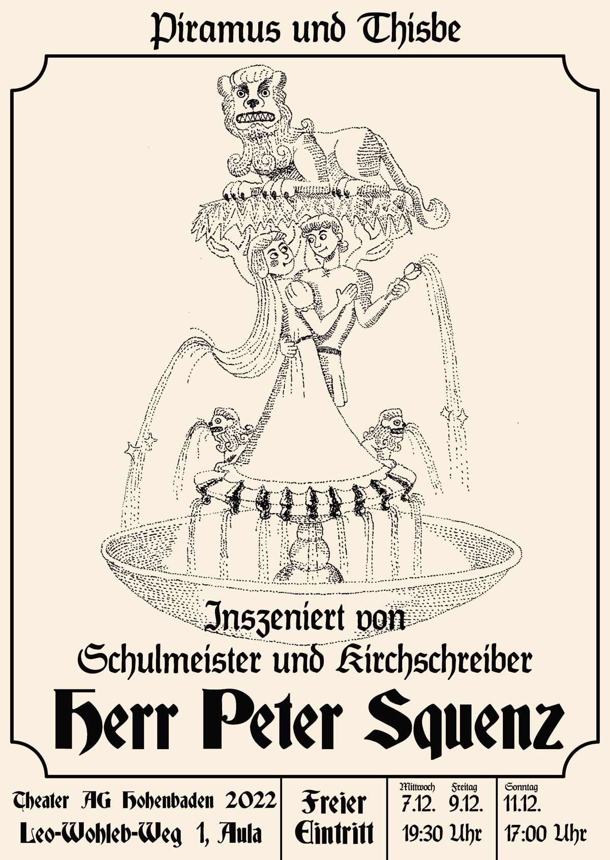 Herr Peter Squenz PlakatVorderseite